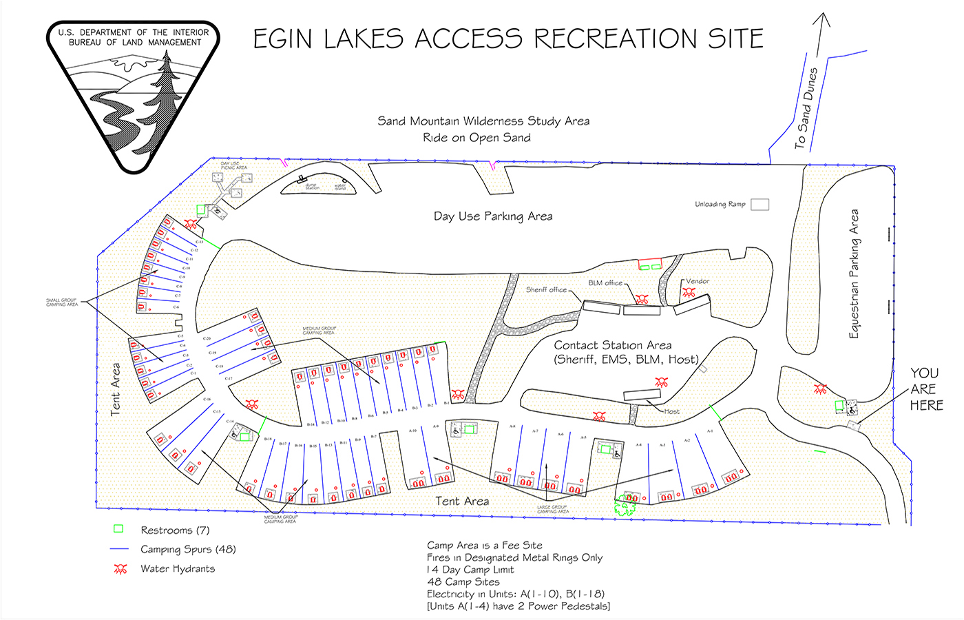 Egin Lake Campground Map